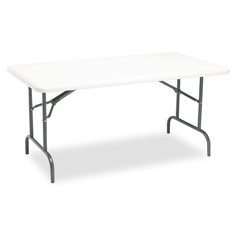 Indestructable Industrial Folding Table, Rectangular, 60" X 30" X 29", Platinum