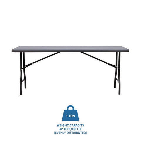 Indestructable Industrial Folding Table, Rectangular, 72" X 30" X 29", Charcoal