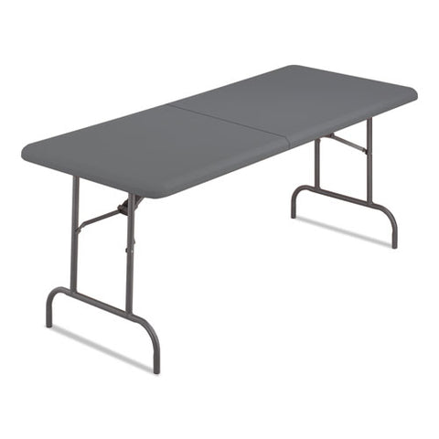 Indestructable Classic Bi-folding Table, Rectangular, 60" X 30" X 29", Charcoal