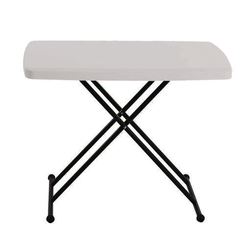 Indestructable Classic Personal Folding Table, 30" X 20" X 25" To 28", Platinum/gray