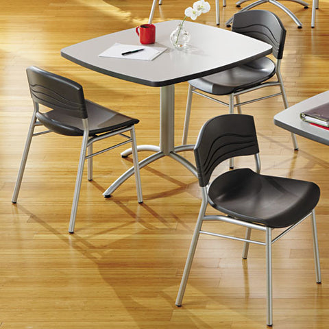 Cafeworks Cafe-height Table, Square, 36" X 36" X 30", Gray/silver