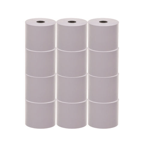 Impact Bond Paper Rolls, 2.25" X 150 Ft, White, 12/pack