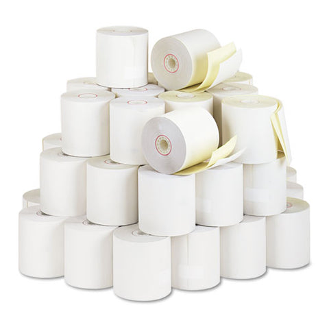 Impact Printing Carbonless Paper Rolls, 2.75" X 90 Ft, White/canary, 50/carton