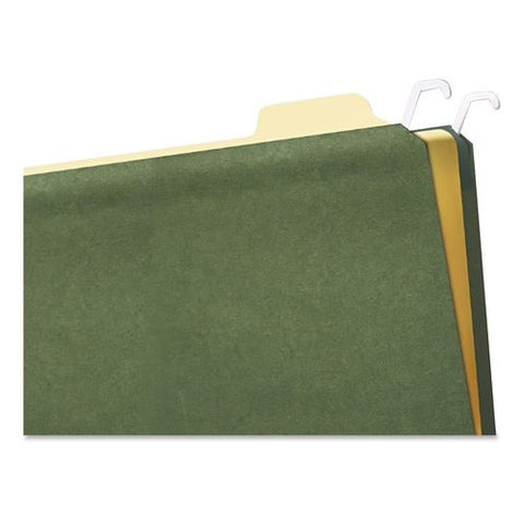 Hanging File Folders With Innovative Top Rail, Letter Size, 1/4-cut Tabs, Standard Green, 20/pack