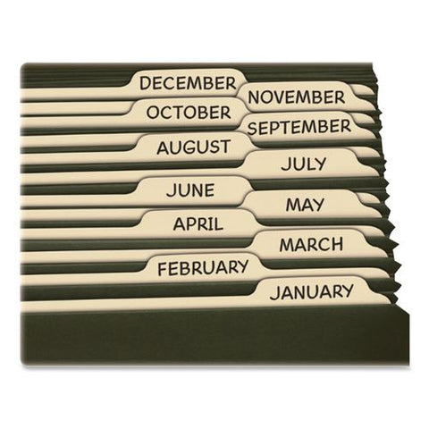 Hanging File Folders With Innovative Top Rail, Letter Size, 1/4-cut Tabs, Standard Green, 20/pack