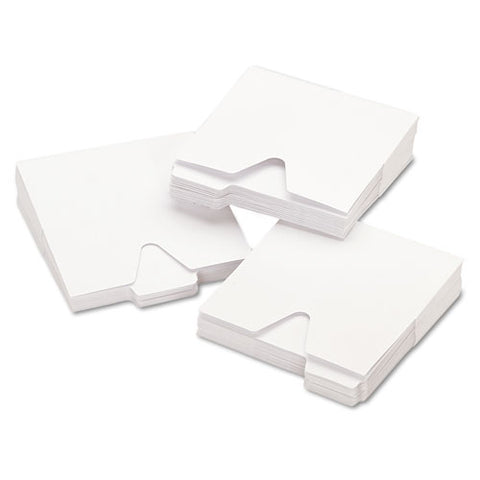 Cd File Folders, 1 Disc Capacity, White, 100/pack