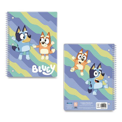 Licensed Spiral Notebook, Bluey And Bingo, 1-subject, Wide/legal Rule, Multicolor Cover, (70) 10.5 X 8 Sheets