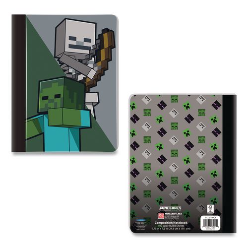 Licensed Composition Book, Minecraft, Wide/legal Rule, Multicolor Cover, (100) 9.75 X 7.5 Sheets