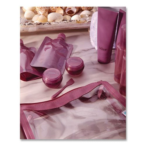 Travel Toiletry Bottle Set, Maroon