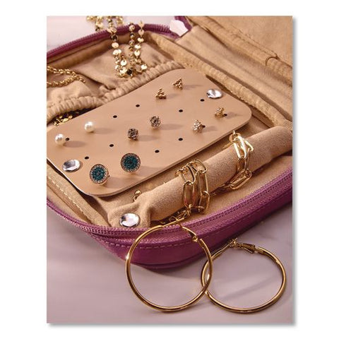 Travel Jewelry Organizer, 7.4 X 5.6, Maroon