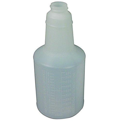 Plastic Bottles With Graduations, 24 Oz, Clear, 24/carton