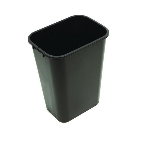 Soft-sided Wastebasket, 41 Qt, Polyethylene, Black