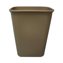 Soft-sided Wastebasket, 41 Qt, Polyethylene, Beige