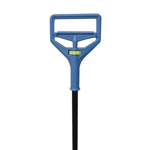 Janitor Style Screw Clamp Mop Handle, Fiberglass, 64", Blue