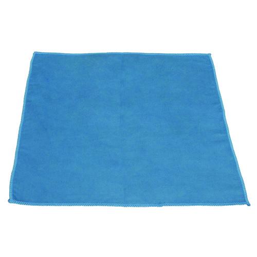 Lightweight Microfiber Cloths, 16 X 16, Blue, 12/pack, 18 Packs/carton