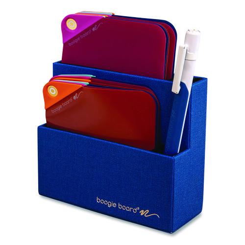 Versanotes Desk Organizer, 3 Compartments, 4.7 X 0.4 X 2.05, Blue, Plastic