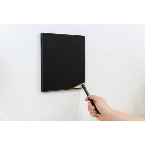 Versatiles Memo Board, 8.25" X 8.25", Black Surface, Black Plastic Frame