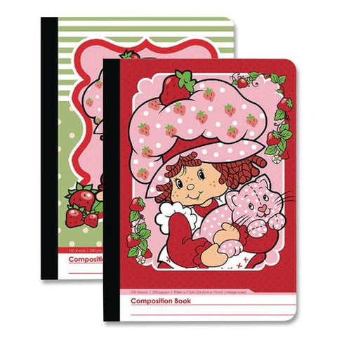 Licensed Composition Book, Randomly Assorted Strawberry Shortcake Cover Designs, Medium/college Rule, (100) 9.75 X 7.5 Sheets