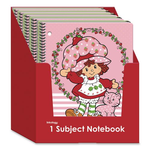 Licensed Spiral Notebook, Randomly Assorted Strawberry Shortcake Cover Designs, Medium/college Rule, (80) 10.5 X 8 Sheets
