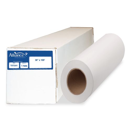 Professional Photo Paper Roll, 8 Mil, 36" X 100 Ft, Glossy White