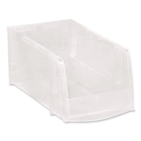 Stackable Plastic Storage Bin. Medium, 1.6 Qt, 6 X 11 X 5, Clear