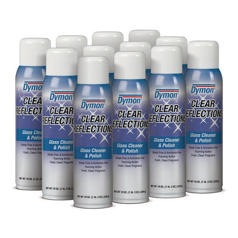 Clear Reflections Mirror And Glass Cleaner, 20 Oz Aerosol Spray, 12/carton