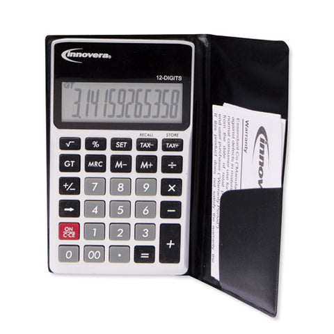 15922 Pocket Calculator, 12-digit Lcd