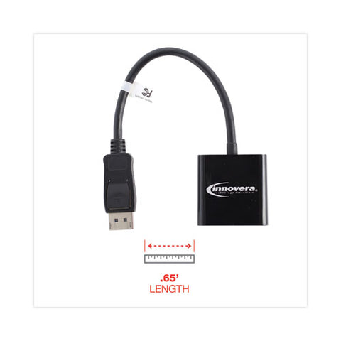 Displayport To Vga Adapter, 0.65 Ft, Black