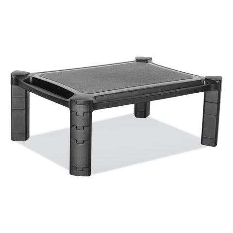 Large Monitor Stand With Cable Management, 12.99" X 17.1" X 6.6", Black, Supports 22 Lbs