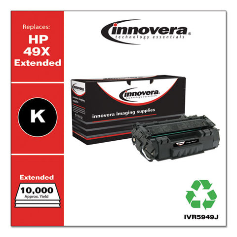 Remanufactured Black Extended-yield Toner, Replacement For 49x (q5949xj), 10,000 Page-yield