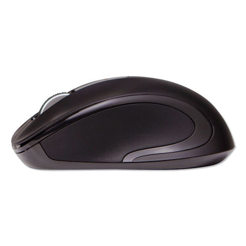 Mid-size Wireless Optical Mouse With Micro Usb, 2.4 Ghz Frequency/26 Ft Wireless Range, Right Hand Use, Black