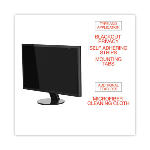 Blackout Privacy Filter For 23" Widescreen Flat Panel Monitor, 16:9 Aspect Ratio