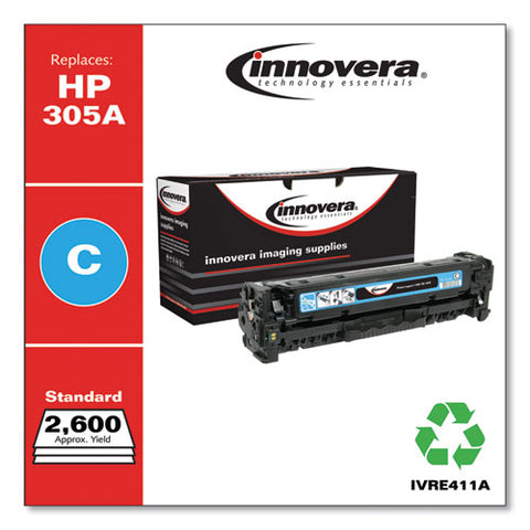 Remanufactured Cyan Toner, Replacement For 305a (ce411a), 2,600 Page-yield