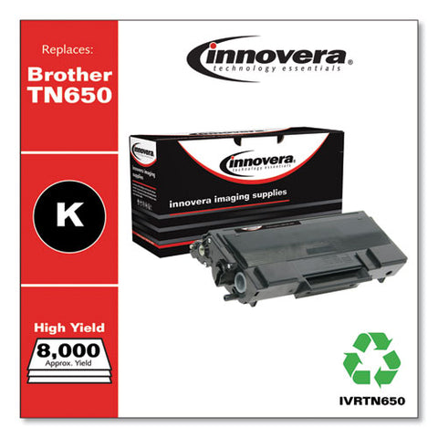 Remanufactured Black High-yield Toner, Replacement For Tn650, 8,000 Page-yield