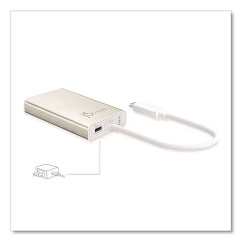 Usb-c To Hdmi Audio/video Adapter, Hdmi/usb-c/rj45, 9.45" Gold/white