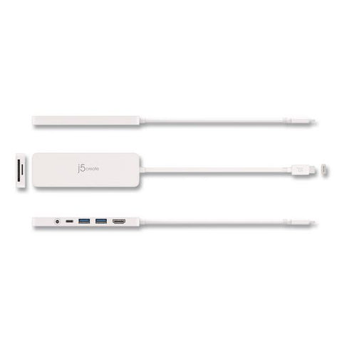 Multi-port Hub For Usb-c Enabled Laptops, 4-port, White