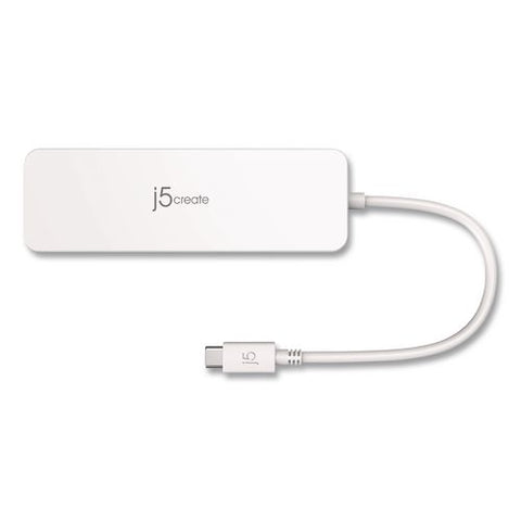 Multi-port Hub For Usb-c Enabled Laptops, 4-port, White