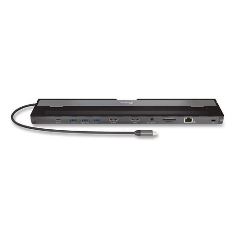 Dual-display Docking Station, 2 Hdmi/usb-a/usb-c/rj45/sd/microsd/3.5 Mm Audio, Black