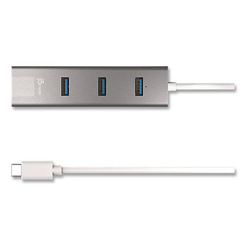 Usb-a/ethernet 3-port Hub, Space Gray