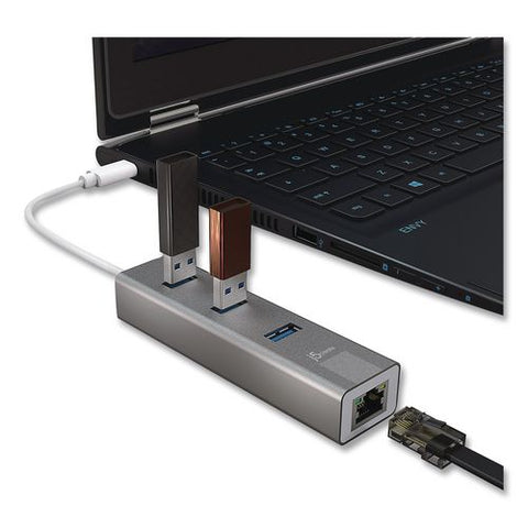 Usb-a/ethernet 3-port Hub, Space Gray