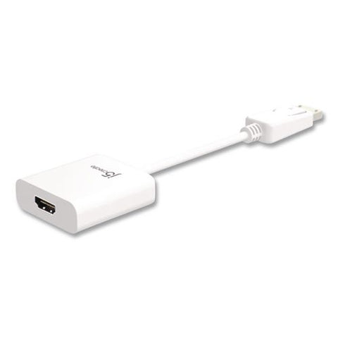 Displayport To Hdmi Adapter, 3.54", White