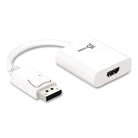 Displayport To Hdmi Adapter, 3.54", White