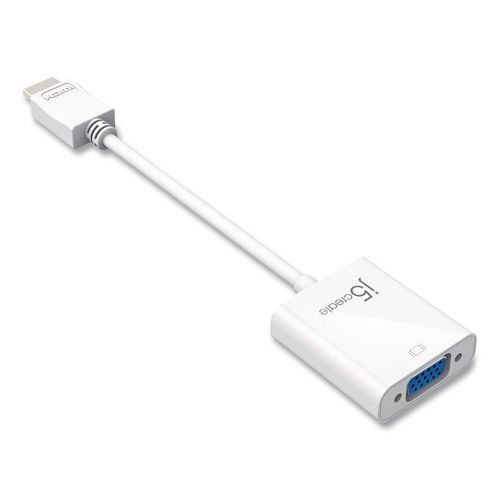 Hdmi To Vga Audio/video Adapter, Hdmi/vga, 1.8", White
