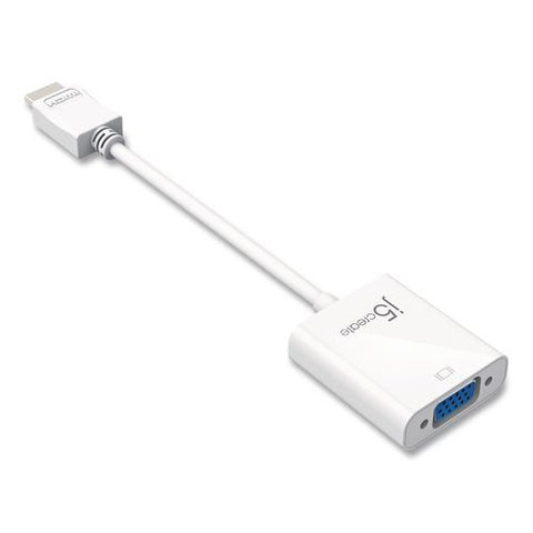 Hdmi To Vga Audio/video Adapter, Hdmi/vga, 1.8", White