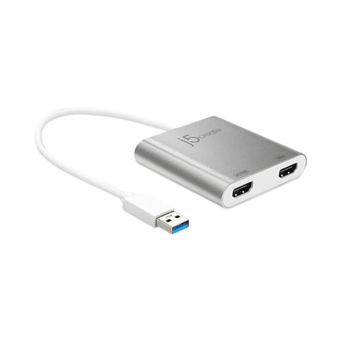 Usb To Hdmi Adapter, 7.87", Silver/white