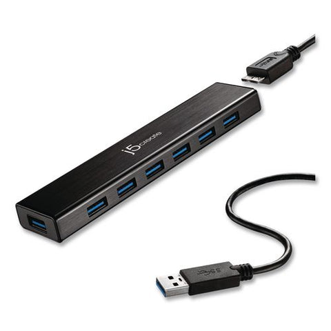 7-port Usb 3.0 Hub, Black