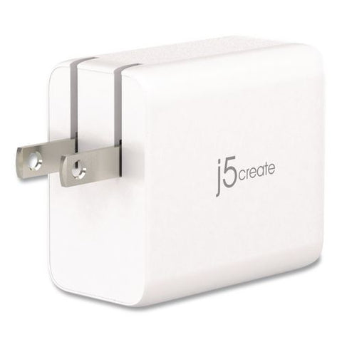 65 W Gan Usb-a/usb-c Three-port Charger, White