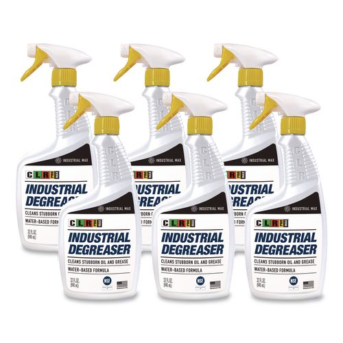 Max Industrial Degreaser, 32 Oz Spray Bottle, 6/carton