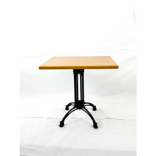Solid Wood Tables, Cast Iron Base, Square, 36w X 36d X 29.75h, Natural