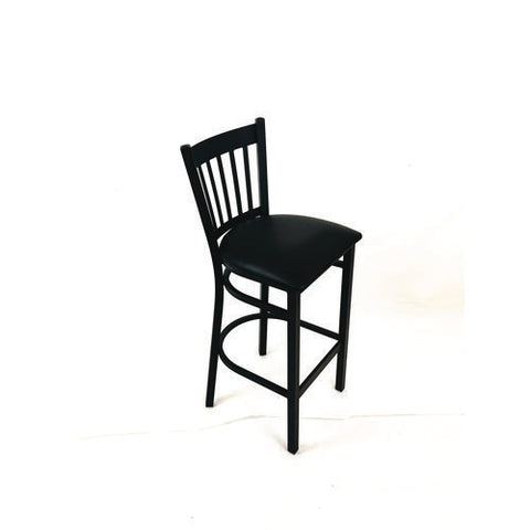 Cobra Series Barstool, Supports Up To 300 Lb, 28.5" Seat Height, Black Seat, Black Back, Black Base